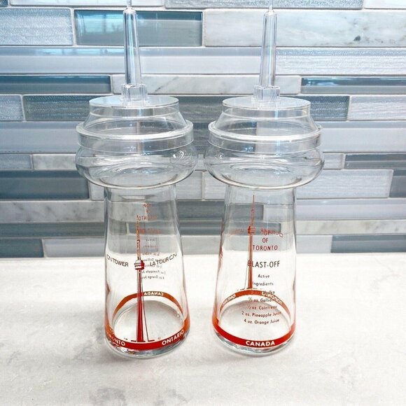 Vintage Top of Toronto Blast Off Souvenir Glasses - Picture 3 of 9